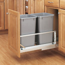 REV A SHELF : Aluminum Pullout Double Waste Container w/ Soft-Close