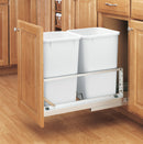 REV A SHELF : Aluminum Pullout Double Waste Container w/ Soft-Close
