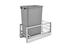 REV A SHELF : Aluminum Pullout Waste Container for Full-Height Cabinets w/ Soft-Close