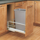 REV A SHELF : Aluminum Pullout Waste Container for Full-Height Cabinets w/ Soft-Close
