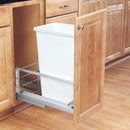 REV A SHELF : Aluminum Pullout Waste Container for Full-Height Cabinets w/ Soft-Close