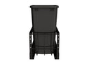 REV A SHELF : Aluminum Single Black 35 Qt. Pullout Waste Container w/ Soft-Close for 15" Base Cabinets