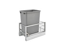 REV A SHELF : Aluminum Pullout Waste Container w/ Soft-Close w/Reduced Depth
