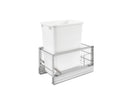 REV A SHELF : Aluminum Pullout Waste Container w/ Soft-Close w/Reduced Depth