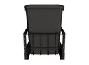 REV A SHELF : Aluminum Double Black 35 Qt. Pullout Waste Container w/ Soft-Close for 18" Base Cabinets