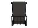 REV A SHELF : Aluminum Double Black 50 Qt. Pullout Waste Container w/ Soft-Close for 21" Base Cabinets