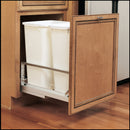 REV A SHELF : Aluminum  Pullout Double Waste Container for Full-Height Cabinets w/ Soft-Close