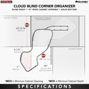 REV A SHELF : Contemporary Cloud Blind Corner Organizer for Left Opening/Blind Right Cabinet