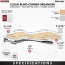 REV A SHELF : Contemporary Cloud Blind Corner Organizer for Left Opening/Blind Right Cabinet