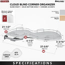 REV A SHELF : Contemporary Cloud Blind Corner Organizer for Left Opening/Blind Right Cabinet