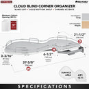 REV A SHELF : Contemporary Cloud Blind Corner Organizer for Right Opening/Blind Left Cabinet