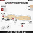 REV A SHELF : Contemporary Cloud Blind Corner Organizer for Left Opening/Blind Right Cabinet