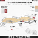 REV A SHELF : Contemporary Cloud Blind Corner Organizer for Right Opening/Blind Left Cabinet