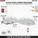 REV A SHELF : Contemporary Cloud Blind Corner Organizer for Left Opening/Blind Right Cabinet
