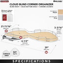 REV A SHELF : Contemporary Cloud Blind Corner Organizer for Left Opening/Blind Right Cabinet