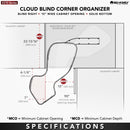 REV A SHELF : Contemporary Cloud 2-Shelf Blind Corner Organizer for Left Opening/Blind Right Cabinet