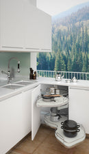 REV A SHELF : Contemporary Cloud 2-Shelf Blind Corner Organizer for Right Opening/Blind Left Cabinet
