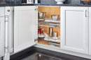 REV A SHELF : Contemporary Cloud 2-Shelf Blind Corner Organizer for Right Opening/Blind Left Cabinet