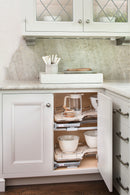 REV A SHELF : Contemporary Cloud 2-Shelf Blind Corner Organizer for Left Opening/Blind Right Cabinet