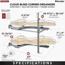 REV A SHELF : Contemporary Cloud 2-Shelf Blind Corner Organizer for Left Opening/Blind Right Cabinet