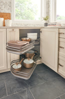 REV A SHELF : Contemporary Cloud 2-Shelf Blind Corner Organizer for Left Opening/Blind Right Cabinet