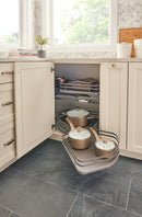 REV A SHELF : Contemporary Cloud 2-Shelf Blind Corner Organizer for Right Opening/Blind Left Cabinet