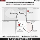 REV A SHELF : Contemporary Cloud 2-Shelf Blind Corner Organizer for Right Opening/Blind Left Cabinet