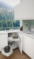 REV A SHELF : Contemporary Cloud 2-Shelf Blind Corner Organizer for Left Opening/Blind Right Cabinet