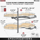 REV A SHELF : Contemporary Cloud 2-Shelf Blind Corner Organizer for Right Opening/Blind Left Cabinet