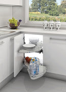REV A SHELF : Contemporary Cloud 2-Shelf Blind Corner Organizer for Right Opening/Blind Left Cabinet