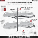 REV A SHELF : Contemporary Cloud 2-Shelf Blind Corner Organizer for Right Opening/Blind Left Cabinet