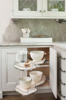 REV A SHELF : Contemporary Cloud 2-Shelf Blind Corner Organizer for Left Opening/Blind Right Cabinet