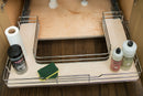 REV A SHELF : Solid Surface U-Shape Pullout Organizer for Sink Base Cabinets w/ Soft-Close