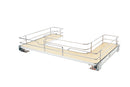 REV A SHELF : Solid Surface U-Shape Pullout Organizer for Sink Base Cabinets w/ Soft-Close