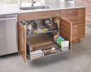 REV A SHELF : Solid Surface U-Shape Pullout Organizer for Sink Base Cabinets w/ Soft-Close
