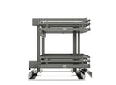REV A SHELF : Orion Gray Two-Tier Elite Optimizer w/ Soft-Close Slides for 15" Blind Corner Cabinet Openings