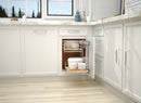REV A SHELF : Maple Two-Tier Elite Optimizer w/ Soft-Close Slides for 15" Blind Corner Cabinet Openings