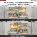 REV A SHELF : Maple Two-Tier Elite Optimizer w/ Soft-Close Slides for 15" Blind Corner Cabinet Openings