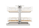 REV A SHELF : Maple Two-Tier Elite Optimizer w/ Soft-Close Slides for 15" Blind Corner Cabinet Openings