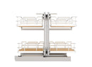 REV A SHELF : Maple Two-Tier Elite Optimizer w/ Soft-Close Slides for 15" Blind Corner Cabinet Openings