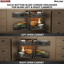 REV A SHELF : Orion Gray Two-Tier Elite Optimizer w/ Soft-Close Slides for 18" Blind Corner Cabinet Openings