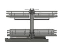 REV A SHELF : Orion Gray Two-Tier Elite Optimizer w/ Soft-Close Slides for 18" Blind Corner Cabinet Openings
