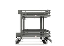 REV A SHELF : Orion Gray Two-Tier Elite Optimizer w/ Soft-Close Slides for 18" Blind Corner Cabinet Openings