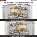 REV A SHELF : Gray Two-Tier Elite Optimizer w/ Soft-Close Slides for 18" Blind Corner Cabinet Openings