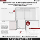 REV A SHELF : Gray Two-Tier Elite Optimizer w/ Soft-Close Slides for 18" Blind Corner Cabinet Openings