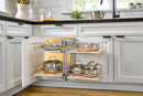 REV A SHELF : Maple Two-Tier Elite Optimizer w/ Soft-Close Slides for 18" Blind Corner Cabinet Openings