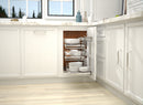 REV A SHELF : Gray Three-Tier Elite Optimizer w/ Soft-Close Slides for 15" Blind Corner Cabinet Openings