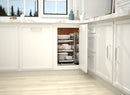 REV A SHELF : Gray Three-Tier Elite Optimizer w/ Soft-Close Slides for 15" Blind Corner Cabinet Openings