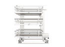 REV A SHELF : Gray Three-Tier Elite Optimizer w/ Soft-Close Slides for 15" Blind Corner Cabinet Openings