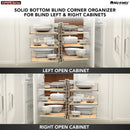 REV A SHELF : Maple Three-Tier Elite Optimizer w/ Soft-Close Slides for 15" Blind Corner Cabinet Openings